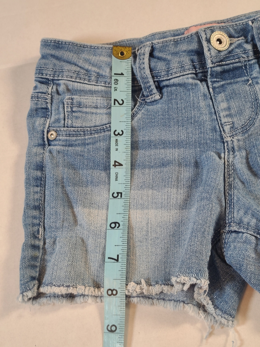 Squeeze Girls Light Blue Denim Cutoff Jean Shorts Size 7 - Picture 9 of 9
